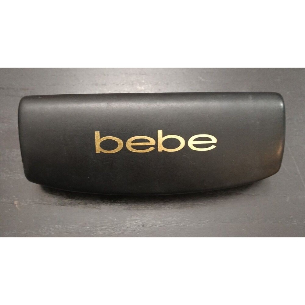 BeBe Sunglass Eyeglass Hard Clamshell Case Black Eye Glasses Logo bebe